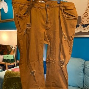 Dollhouse (ModCloth) Camel Jeans 22
